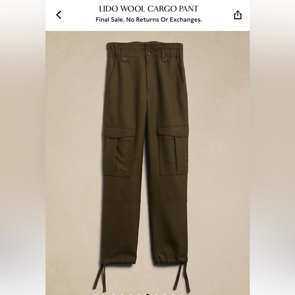 Banana Republic Pants - BR Lido Wool Cargo Pant size 4​​​​